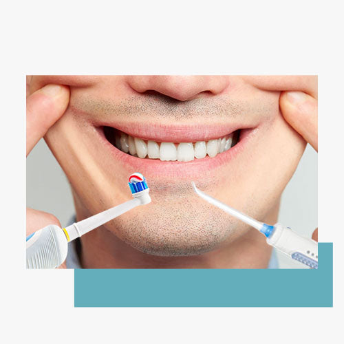 complément dentaire : brosse à dents électrique + jet dentaire