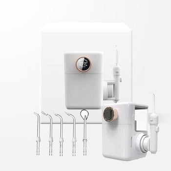 hydropulseur dentaire professionnel - Oral Irrigator AOW10 - Blanc - Packaging + 5 buses interchangeables - MonHydropulseur.fr
